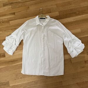 Zara top with Ruffle Sleeves